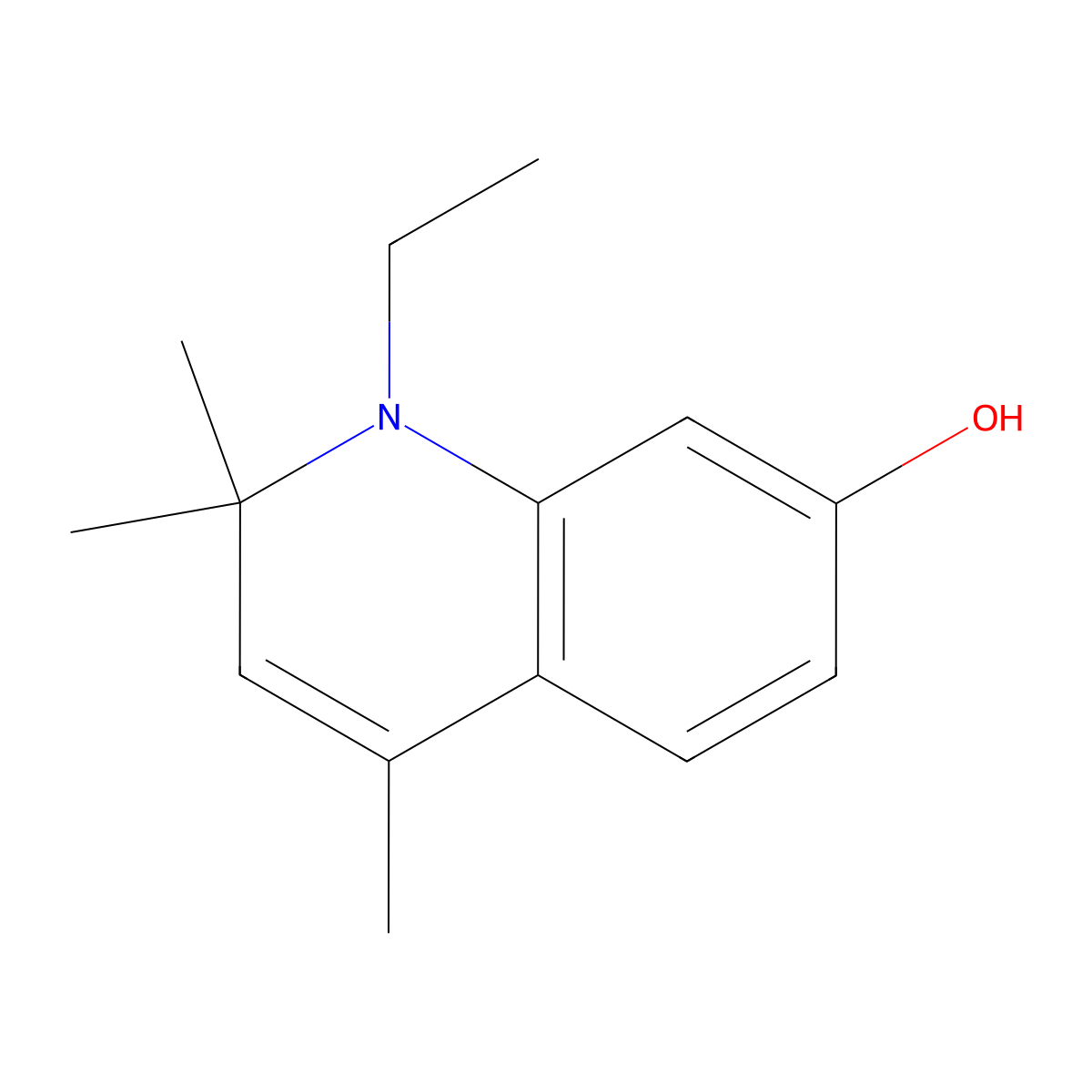 1-Ethyl-2,2,4-trimethyl-1,2-dihydroquinolin-7-ol molecular structure, CAS 150749-30-7