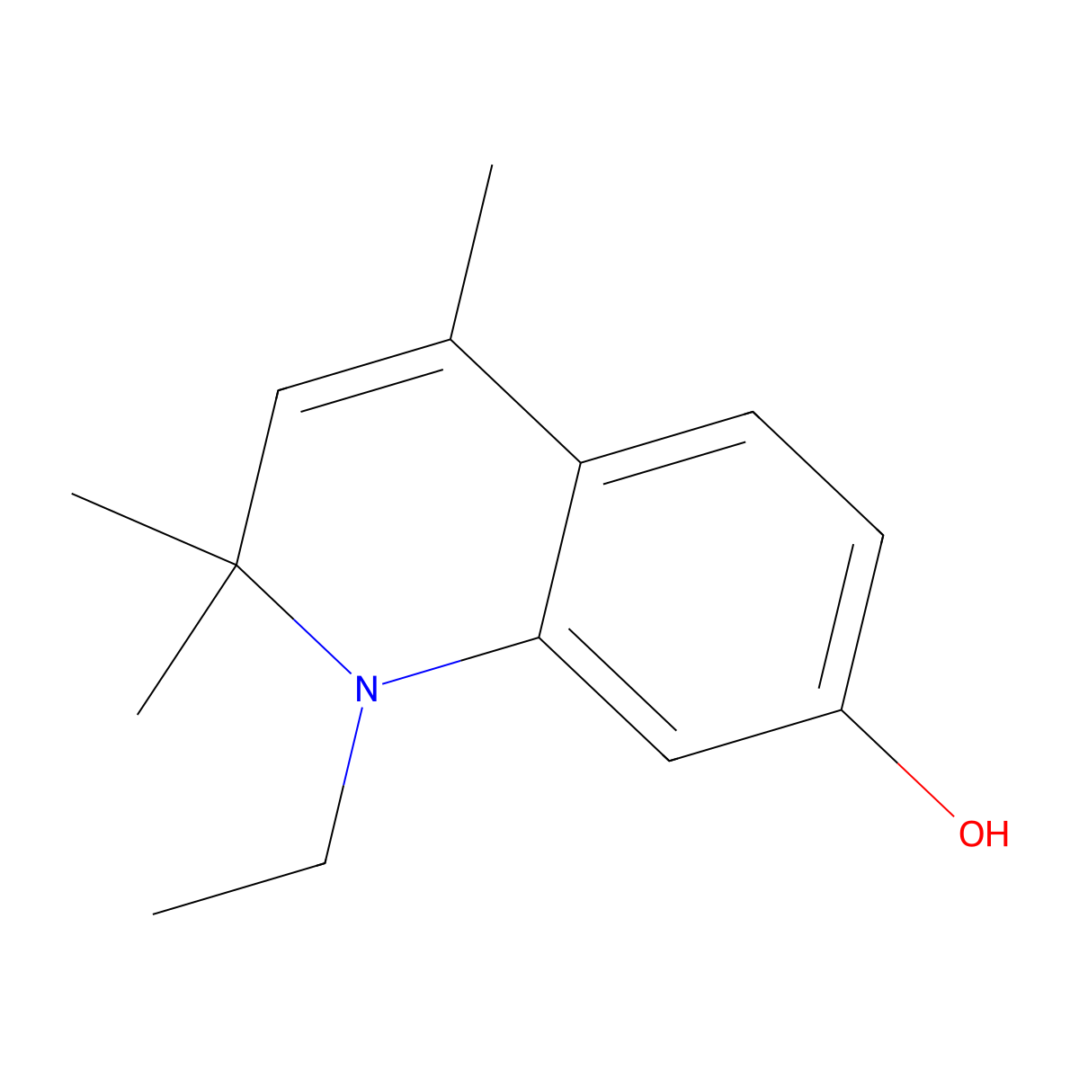 1-Ethyl-2,2,4-trimethyl-1,2-dihydroquinolin-7-ol molecular structure, CAS 150749-30-7