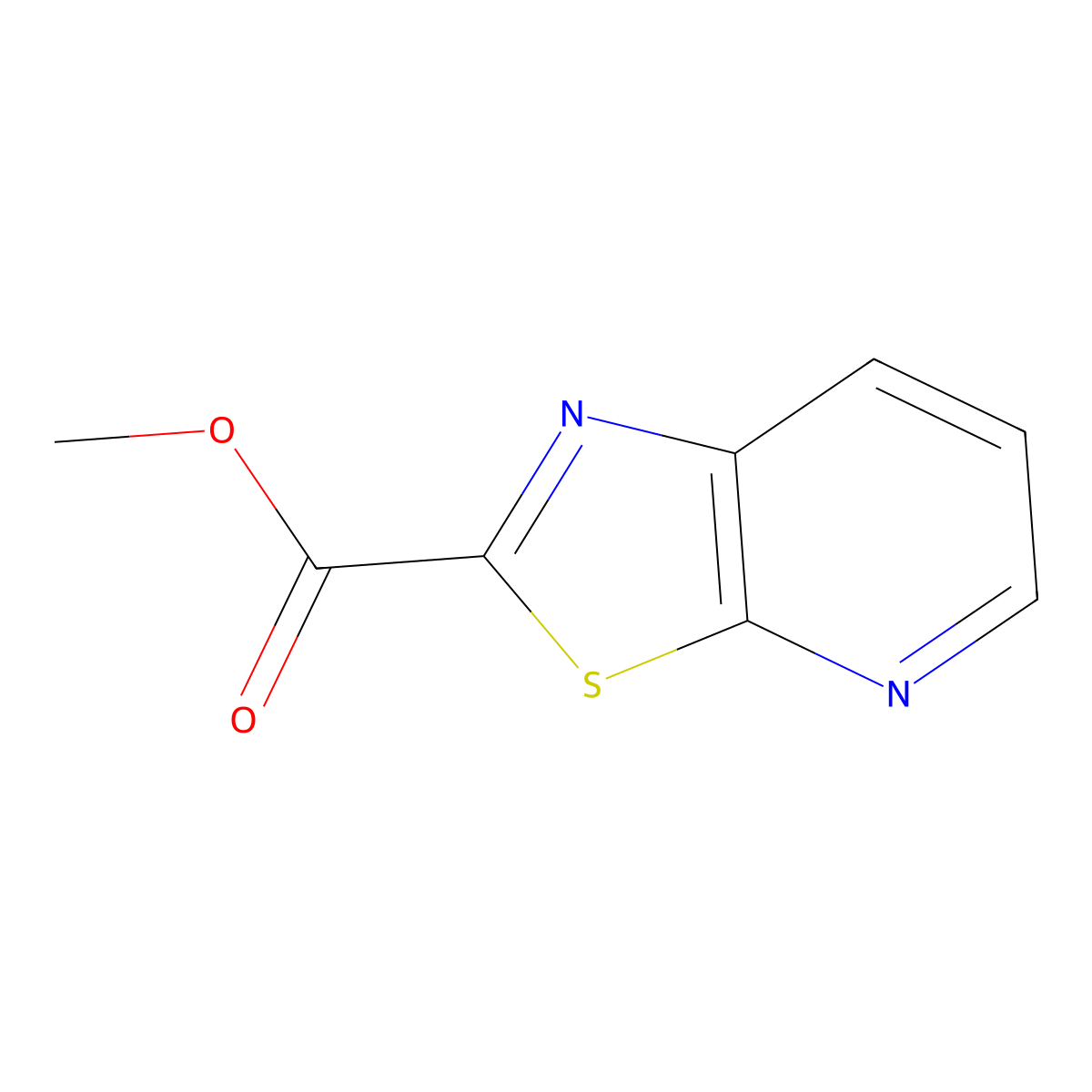 Methyl thiazolo[5,4-b]pyridine-2-carboxylate molecular structure, CAS 1507491-46-4