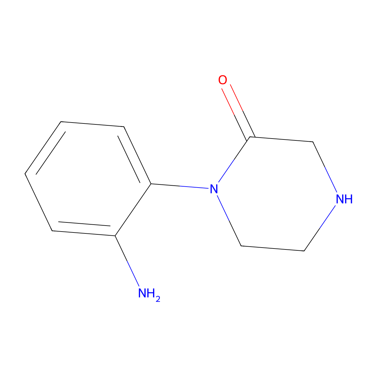 1-(2-Aminophenyl)piperazin-2-one molecular structure, CAS 1507493-04-0