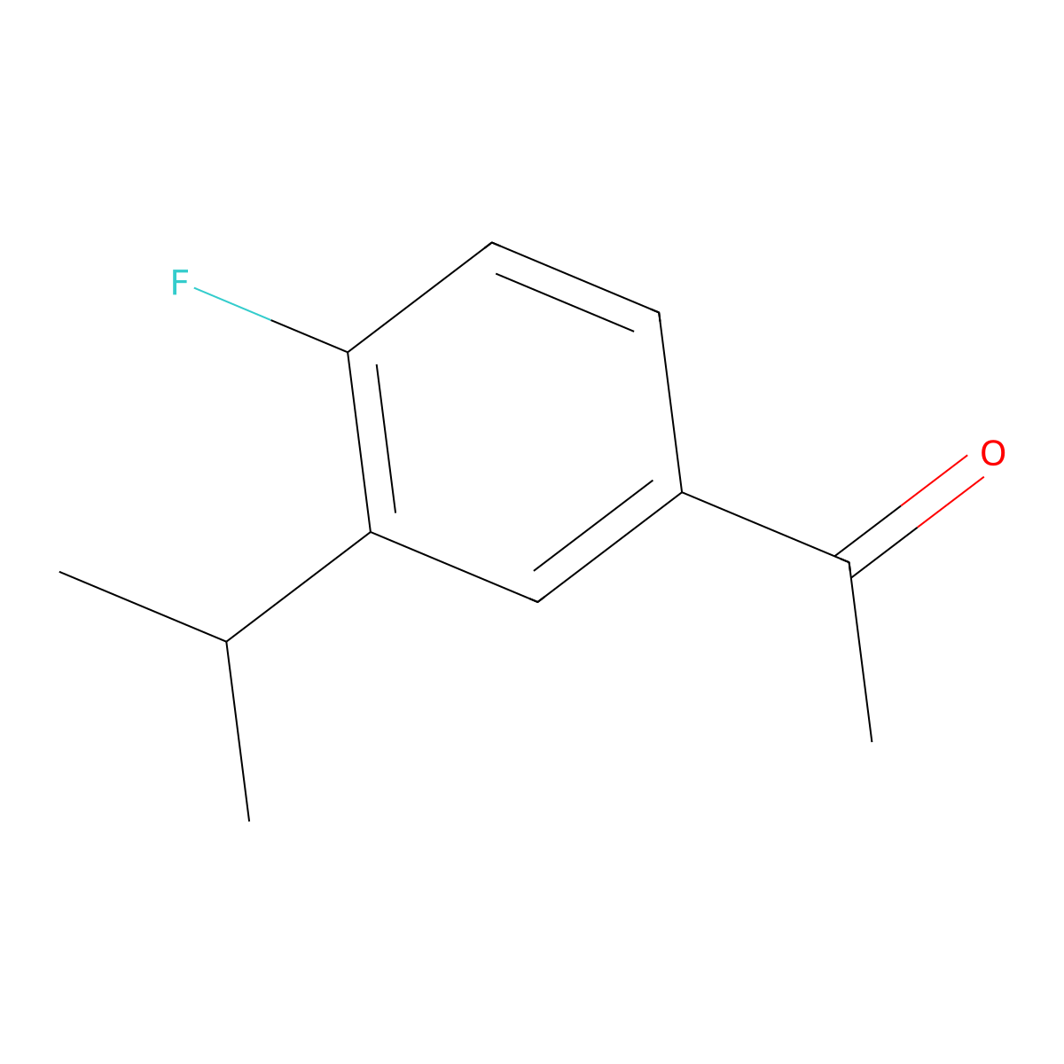 1-[4-Fluoro-3-(1-methylethyl)phenyl]ethanone molecular structure, CAS 1507507-33-6