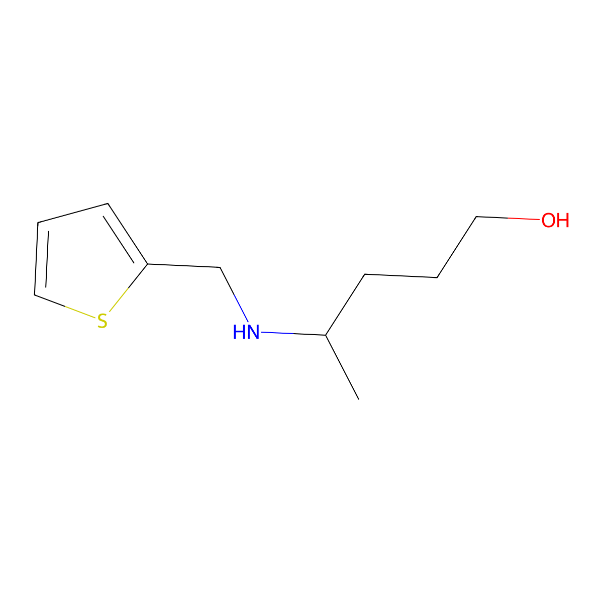 4-{[(Thiophen-2-yl)methyl]amino}pentan-1-ol molecular structure, CAS 1507556-85-5