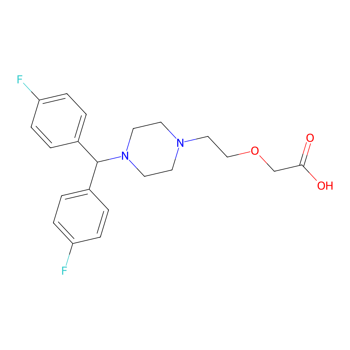 Efletirizine molecular structure, CAS 150756-35-7