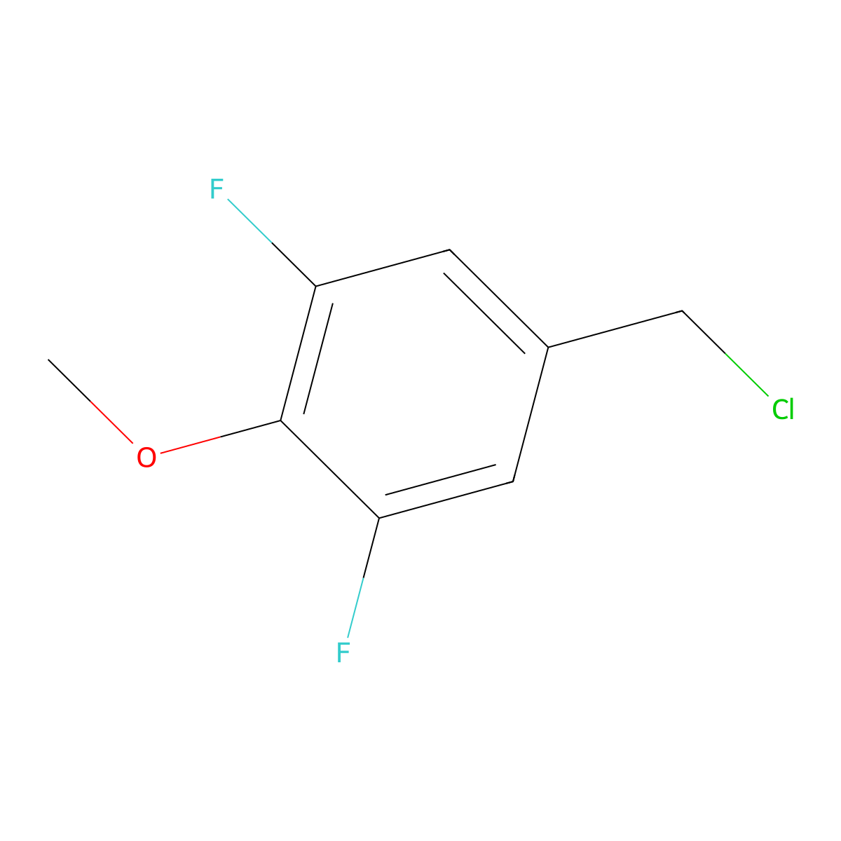 5-(Chloromethyl)-1,3-difluoro-2-methoxybenzene molecular structure, CAS 1507562-26-6