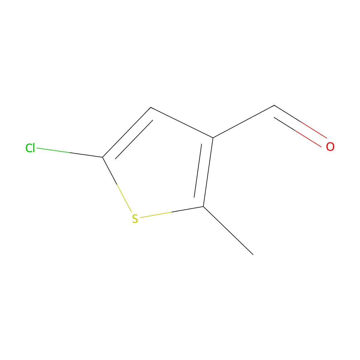5-Chloro-2-methylthiophene-3-carbaldehyde molecular structure, CAS 1507574-75-5