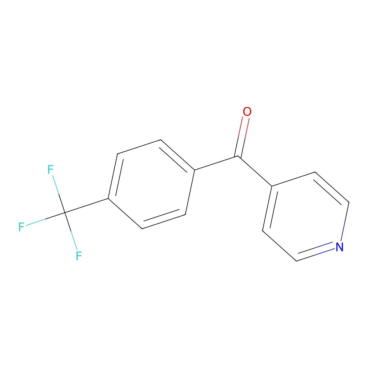 (4-(Trifluoromethyl)phenyl)(pyridin-4-yl)methanone molecular structure, CAS 1507586-33-5