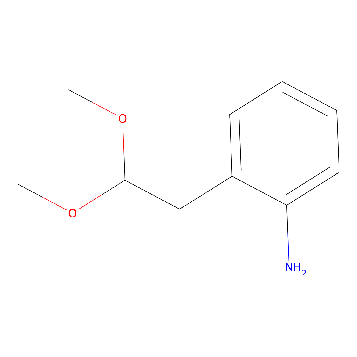 Benzenamine, 2-(2,2-dimethoxyethyl)- molecular structure, CAS 150760-45-5