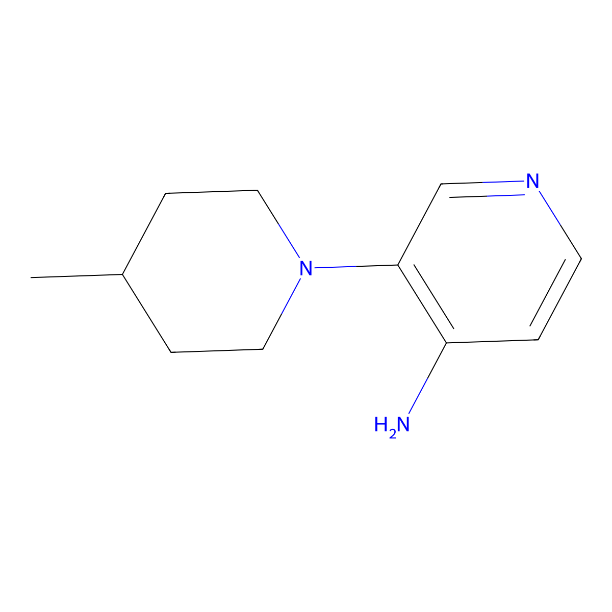 4-Amino-3-(4-methylpiperidin-1-YL)pyridine molecular structure, CAS 1507612-52-3