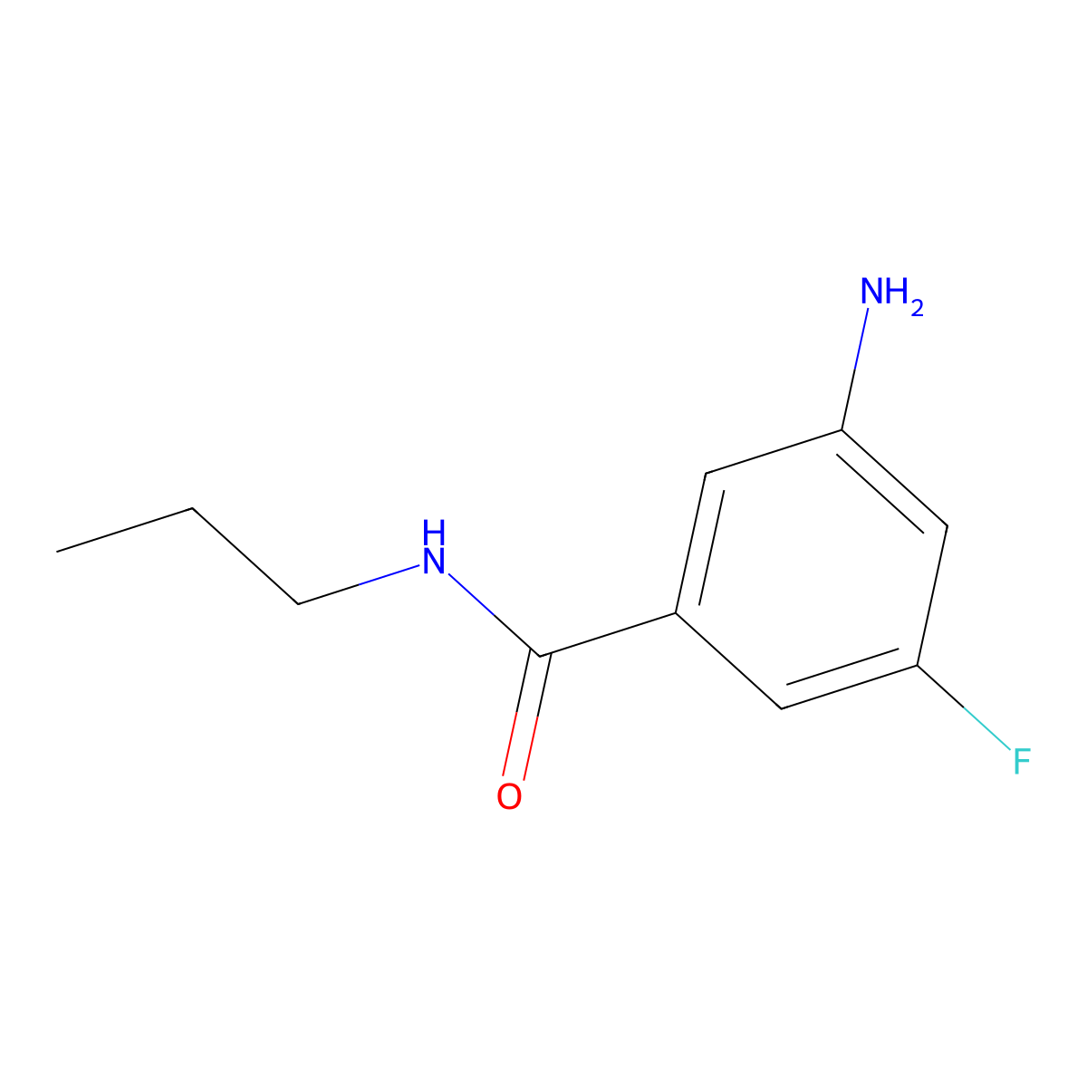 3-amino-5-fluoro-N-propylbenzamide molecular structure, CAS 1507621-26-2