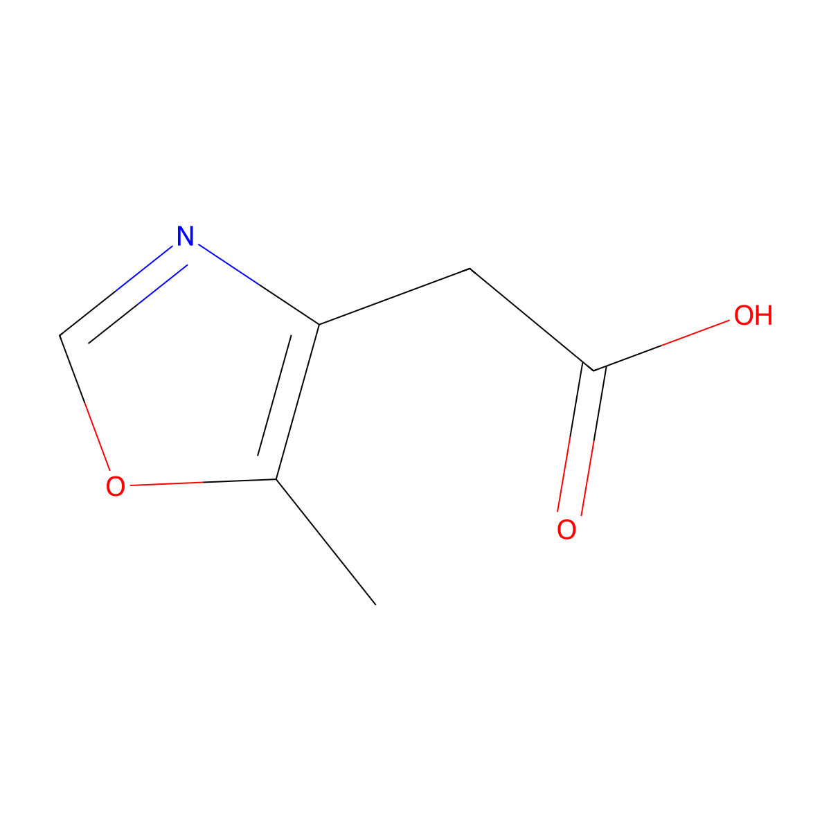 2-(5-Methyl-1,3-oxazol-4-yl)acetic acid molecular structure, CAS 1507656-31-6