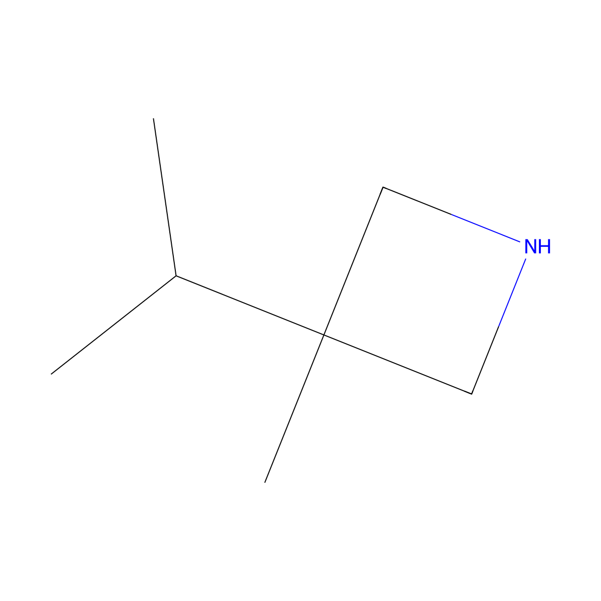 3-Isopropyl-3-methyl-azetidine molecular structure, CAS 1507658-30-1