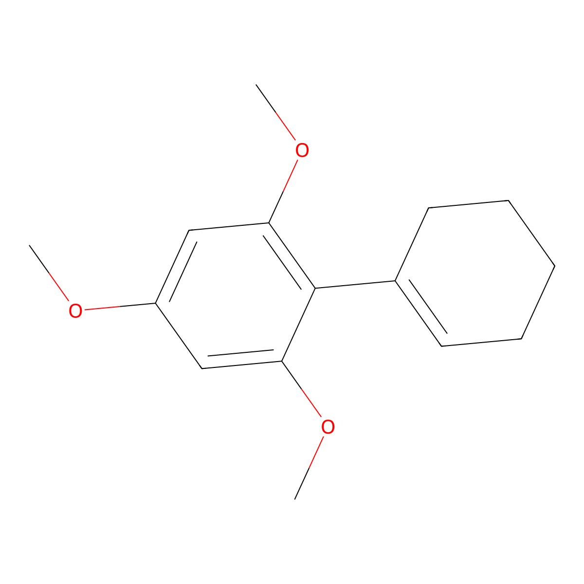 1-(2,4,6-Trimethoxyphenyl)cyclohexene molecular structure, CAS 150766-36-2