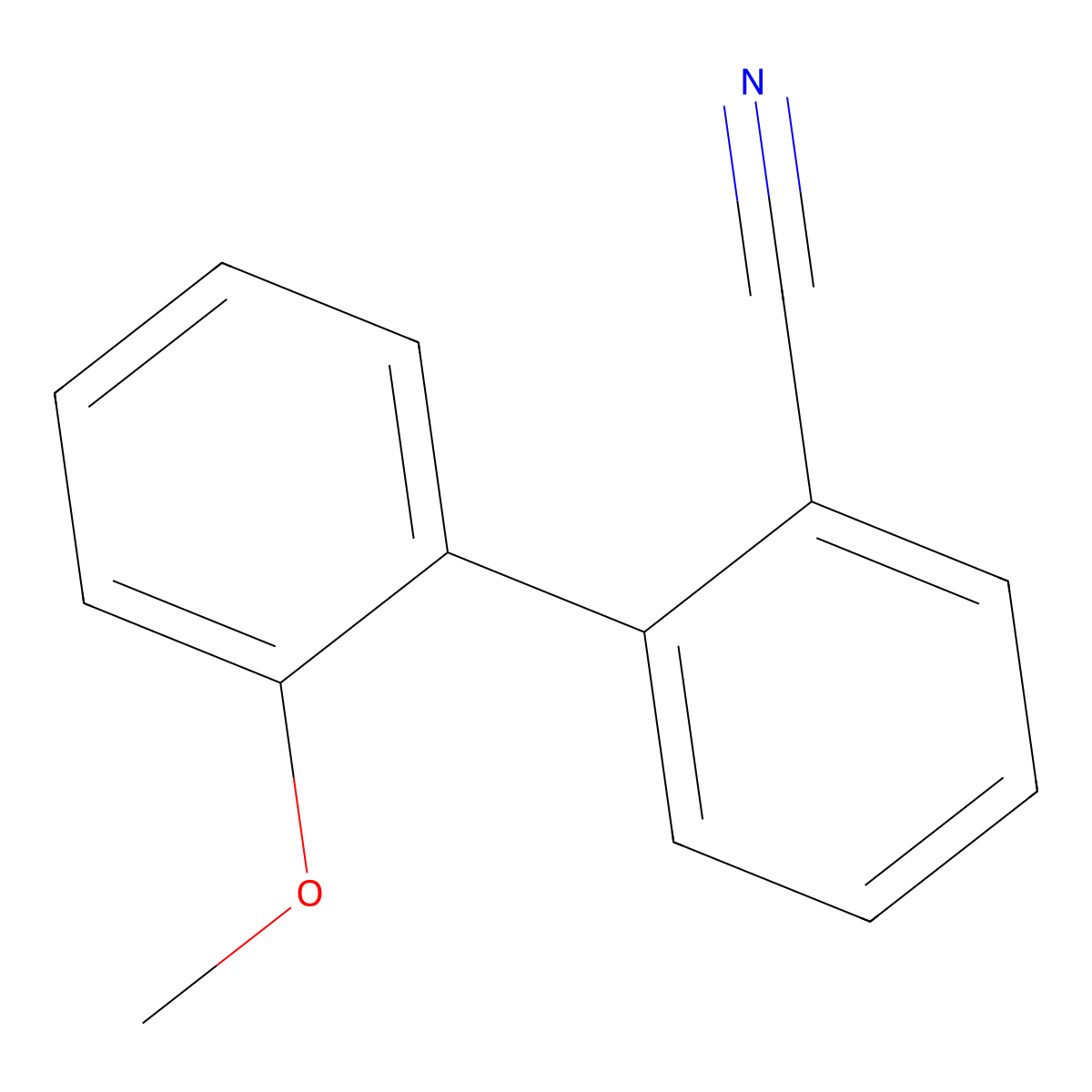 2'-Methoxy-1,1'-biphenyl-2-carbonitrile molecular structure, CAS 150766-96-4