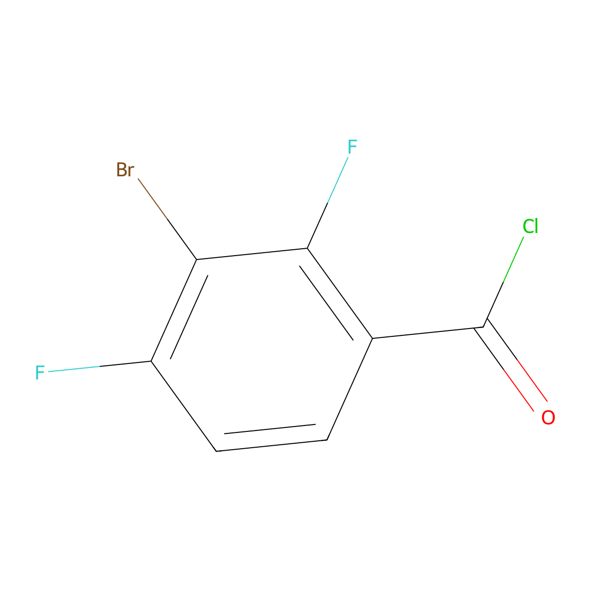 3-Bromo-2,4-difluorobenzoyl chloride molecular structure, CAS 1507667-28-8