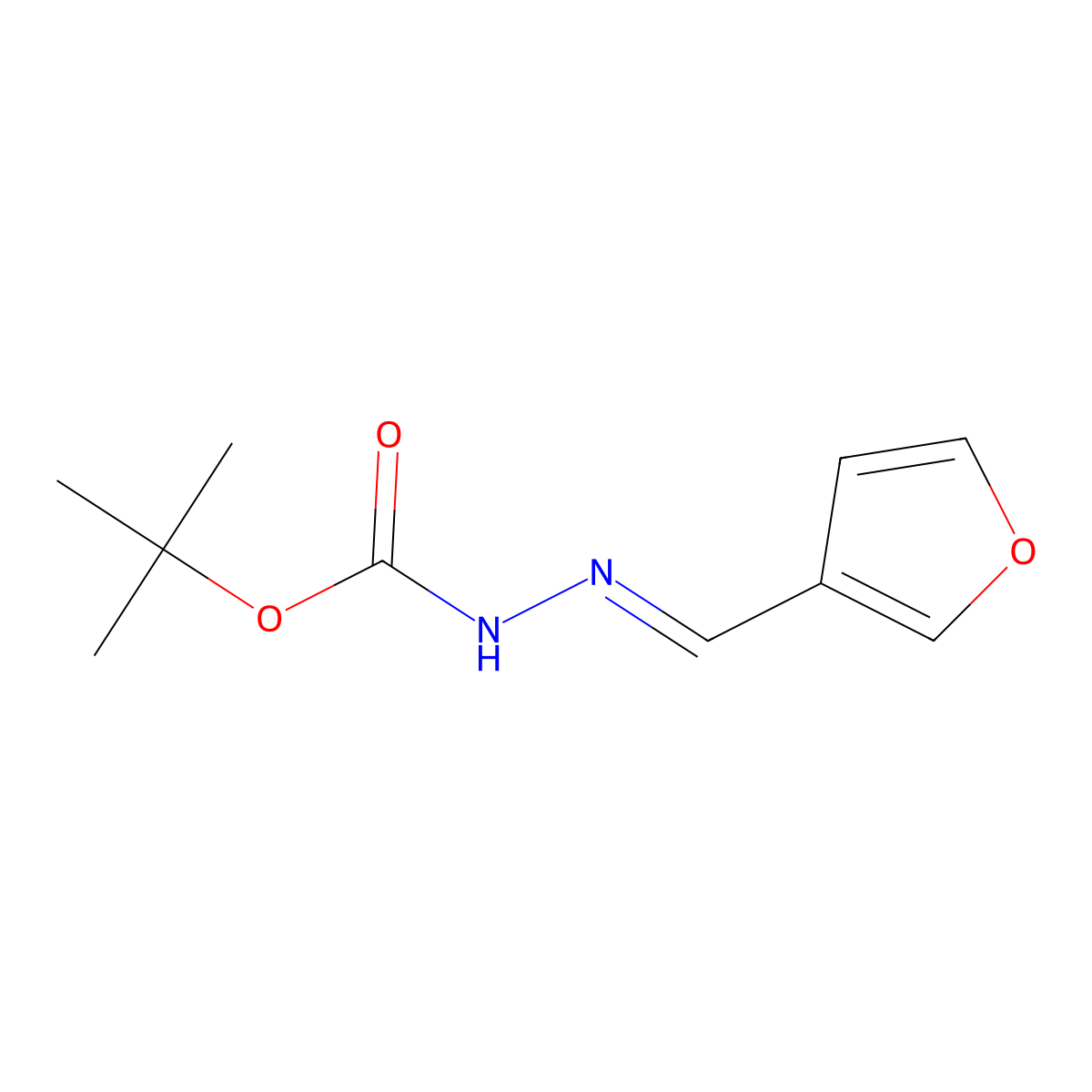 tert-Butyl 2-(furan-3-ylmethylene)hydrazinecarboxylate molecular structure, CAS 150767-01-4