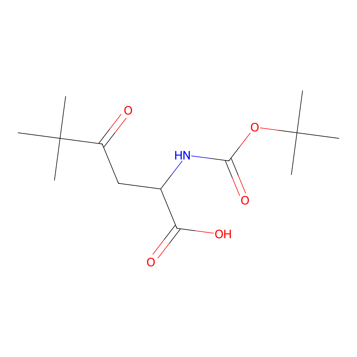 2-{[(Tert-butoxy)carbonyl]amino}-5,5-dimethyl-4-oxohexanoic acid molecular structure, CAS 1507674-91-0