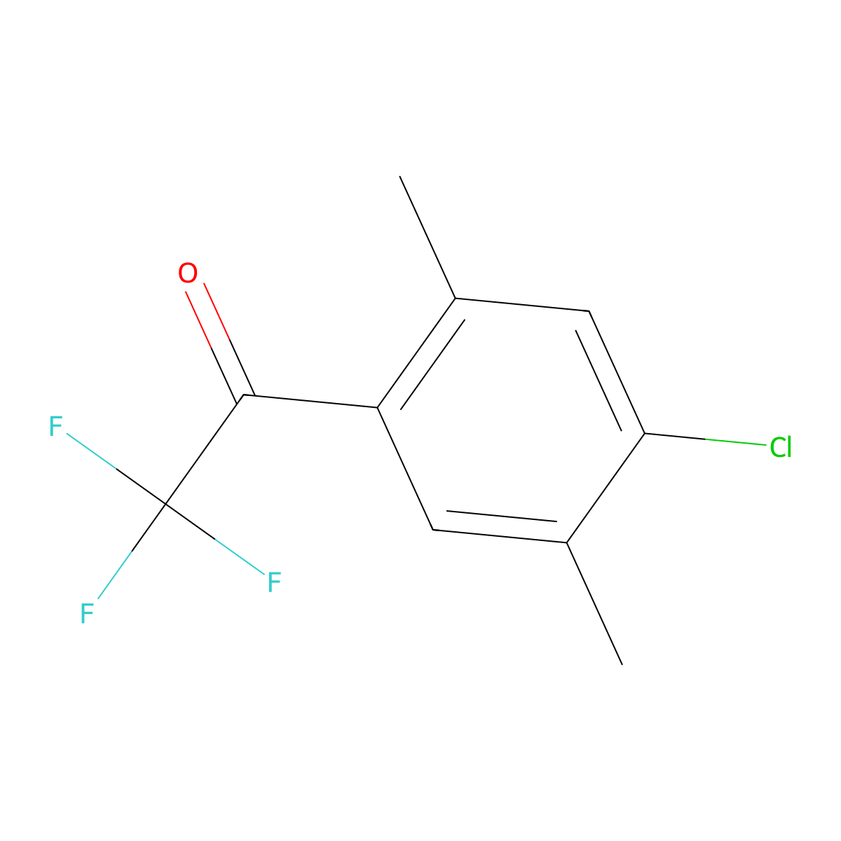 1-(4-Chloro-2,5-dimethylphenyl)-2,2,2-trifluoroethanone molecular structure, CAS 1507684-14-1