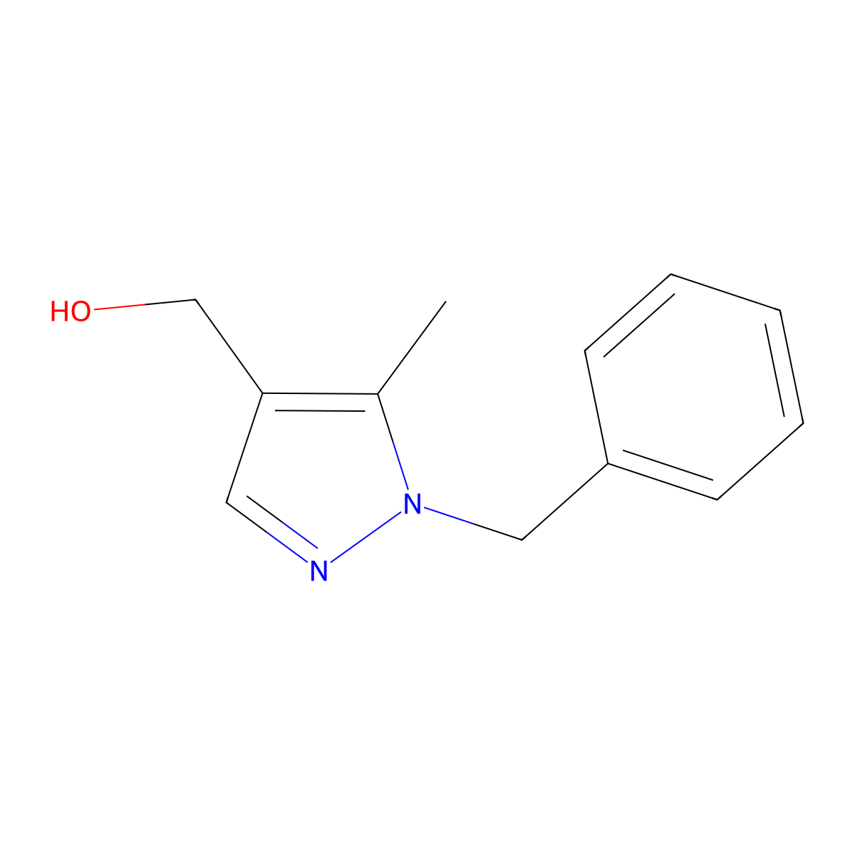 (1-Benzyl-5-methyl-1h-pyrazol-4-yl)methanol molecular structure, CAS 1507688-57-4