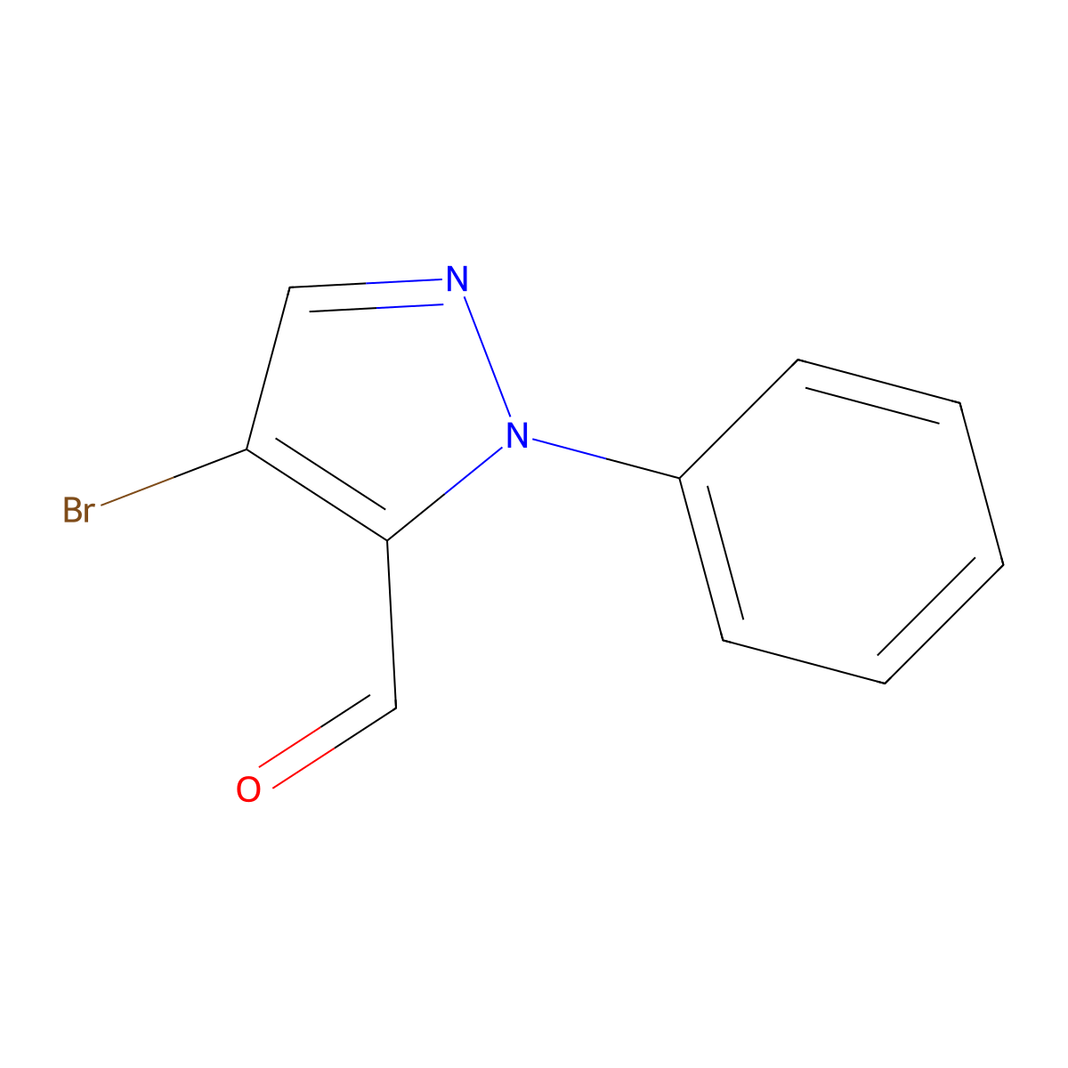 4-Bromo-1-phenyl-1h-pyrazole-5-carbaldehyde molecular structure, CAS 1507703-50-5