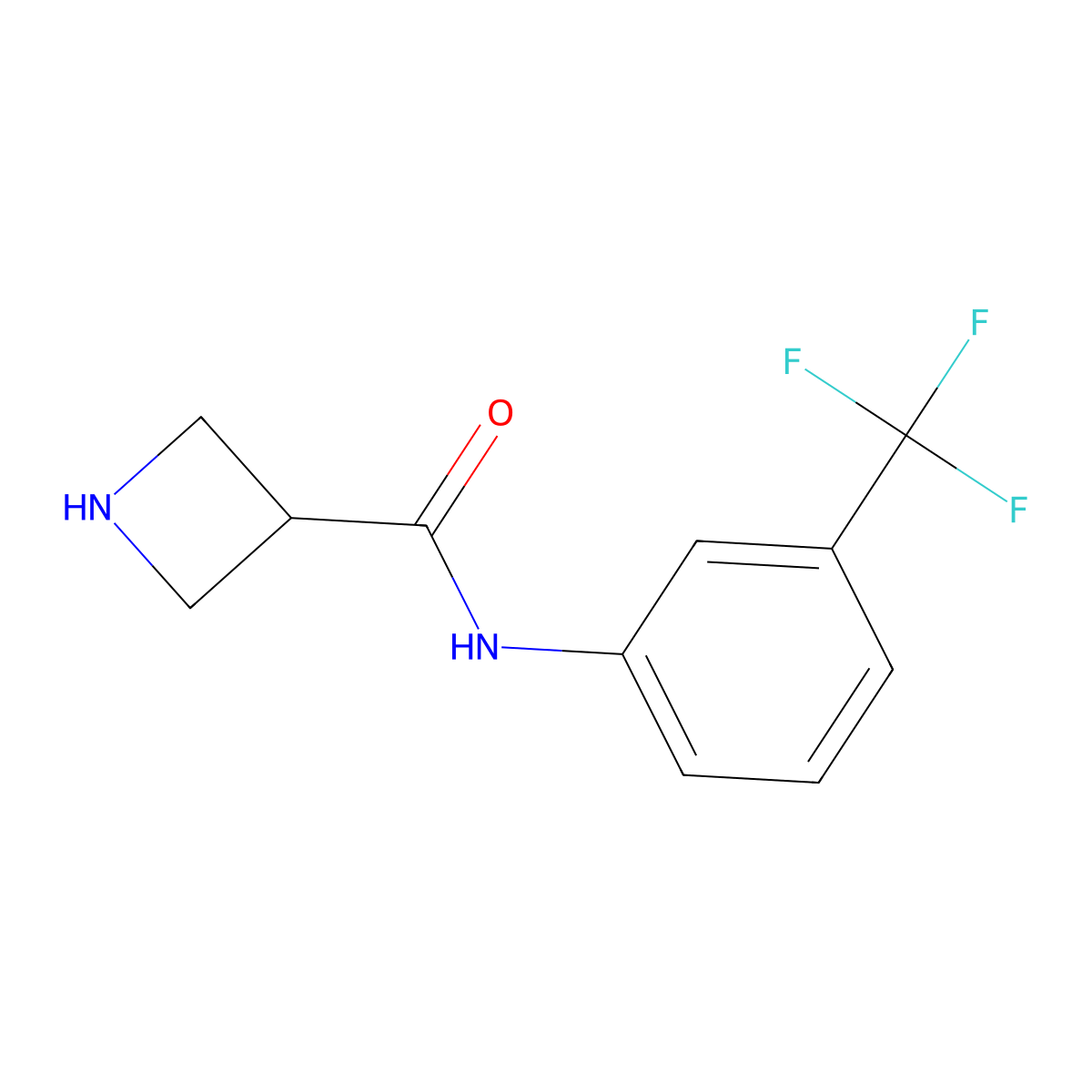 N-[3-(trifluoromethyl)phenyl]azetidine-3-carboxamide molecular structure, CAS 1507711-13-8