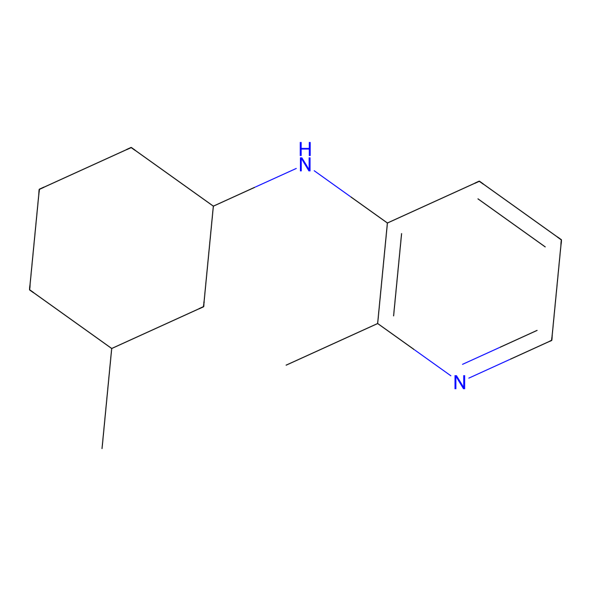2-Methyl-N-(3-methylcyclohexyl)pyridin-3-amine molecular structure, CAS 1507718-21-9