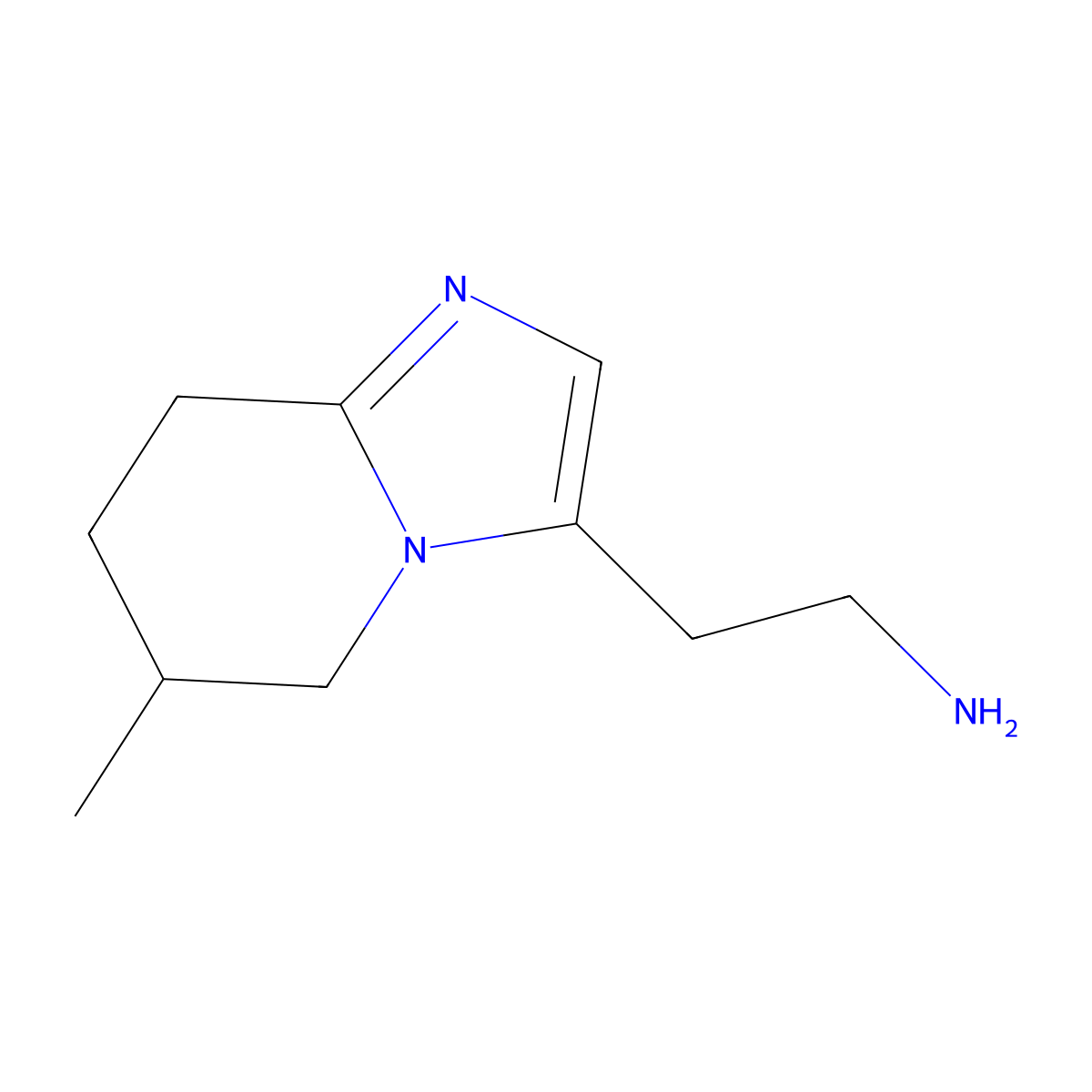 2-{6-methyl-5H,6H,7H,8H-imidazo[1,2-a]pyridin-3-yl}ethan-1-amine molecular structure, CAS 1507721-09-6