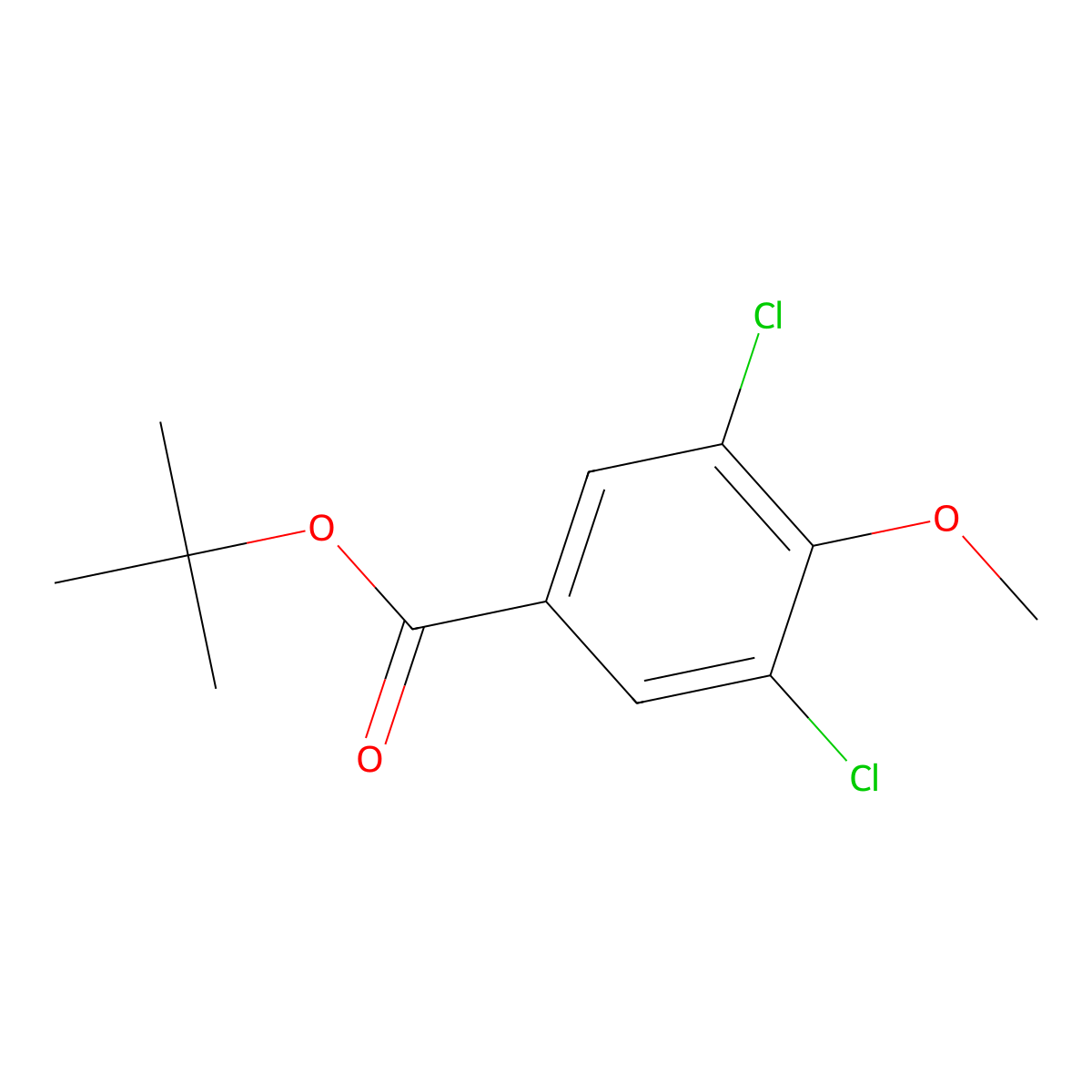 Tert-butyl 3,5-dichloro-4-methoxybenzoate molecular structure, CAS 1507721-24-5