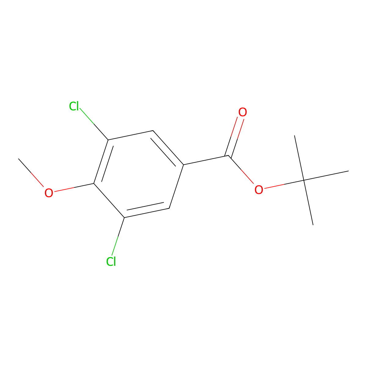 Tert-butyl 3,5-dichloro-4-methoxybenzoate molecular structure, CAS 1507721-24-5