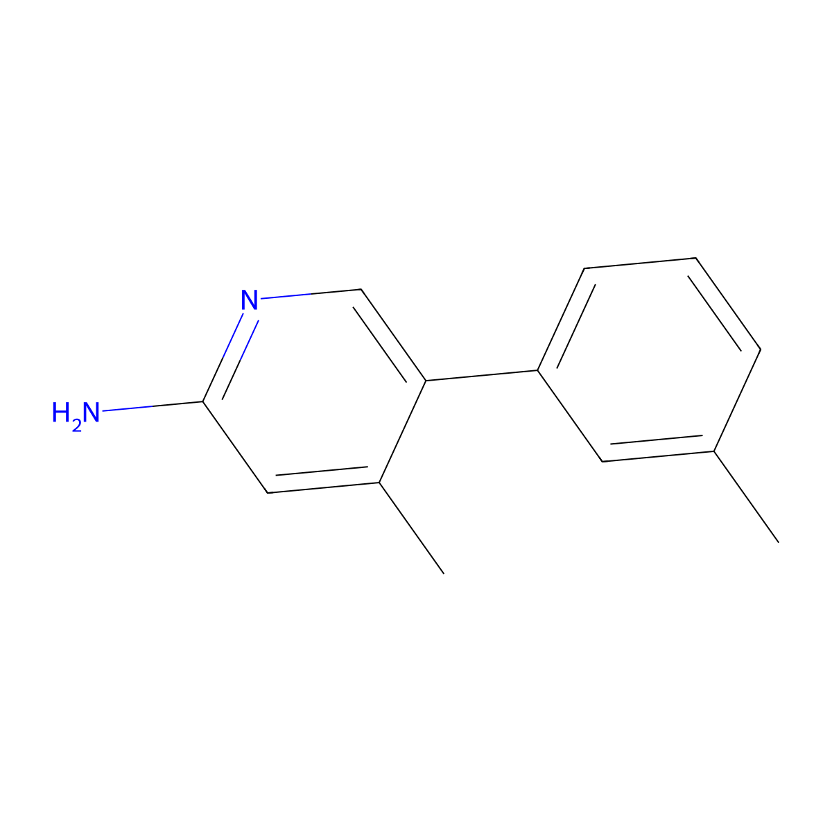 4-Methyl-5-(m-tolyl)pyridin-2-amine molecular structure, CAS 1507721-81-4