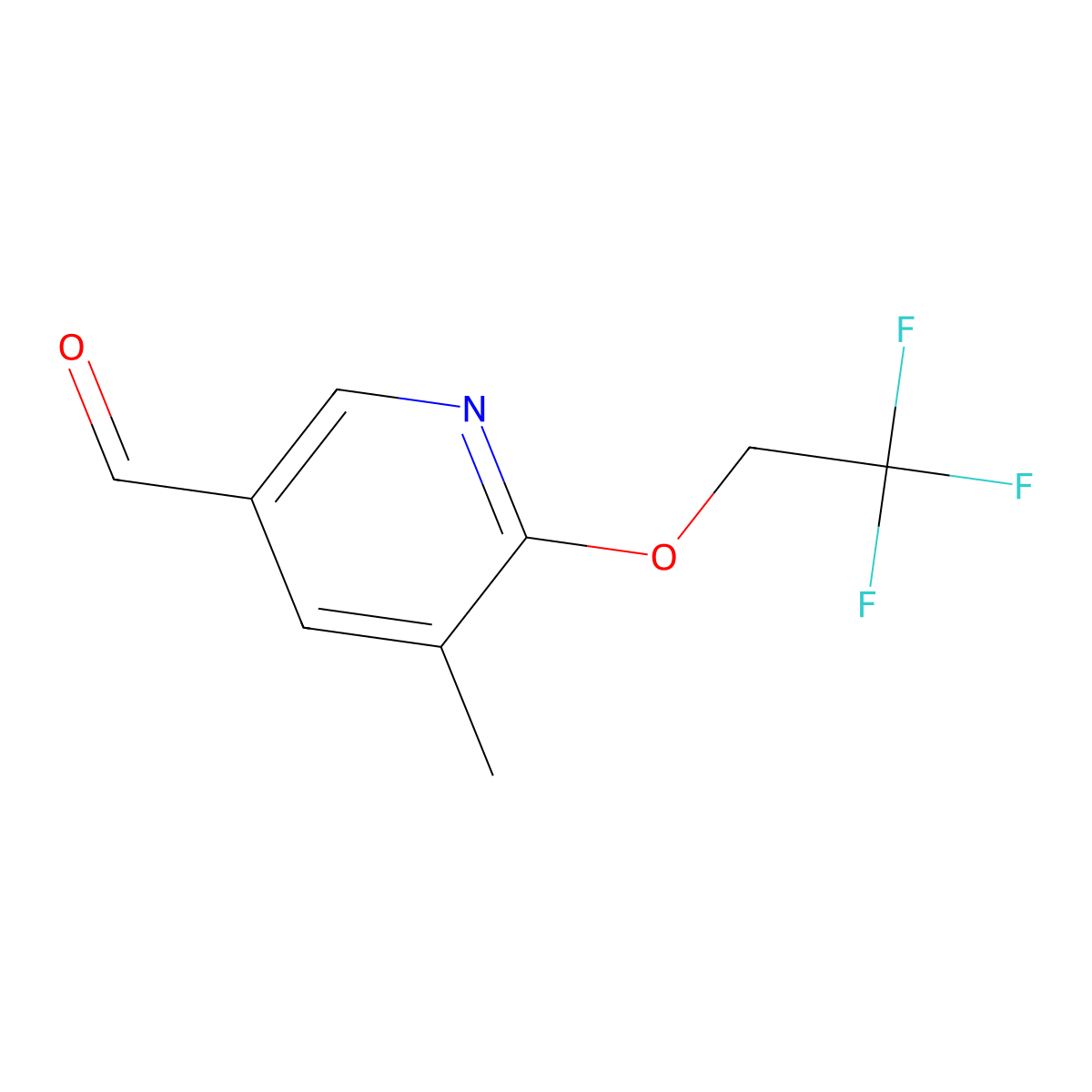 5-Methyl-6-(2,2,2-trifluoroethoxy)pyridine-3-carbaldehyde molecular structure, CAS 1507725-72-5