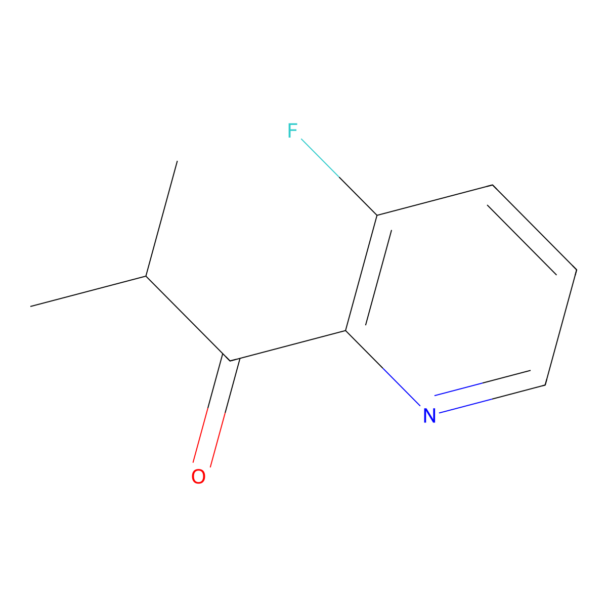1-(3-Fluoro-2-pyridinyl)-2-methyl-1-propanone molecular structure, CAS 1507727-61-8