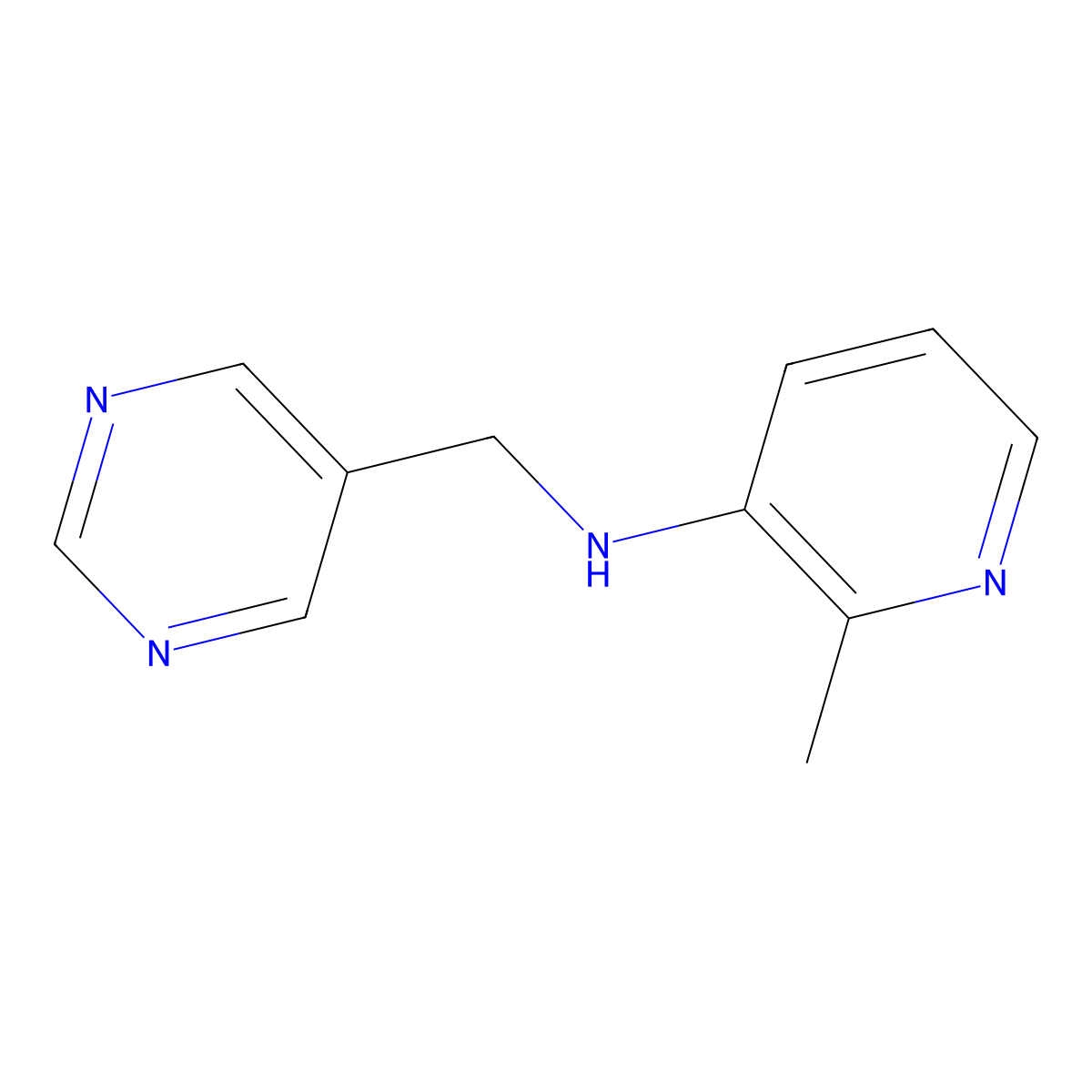 2-Methyl-N-(pyrimidin-5-ylmethyl)pyridin-3-amine molecular structure, CAS 1507734-64-6