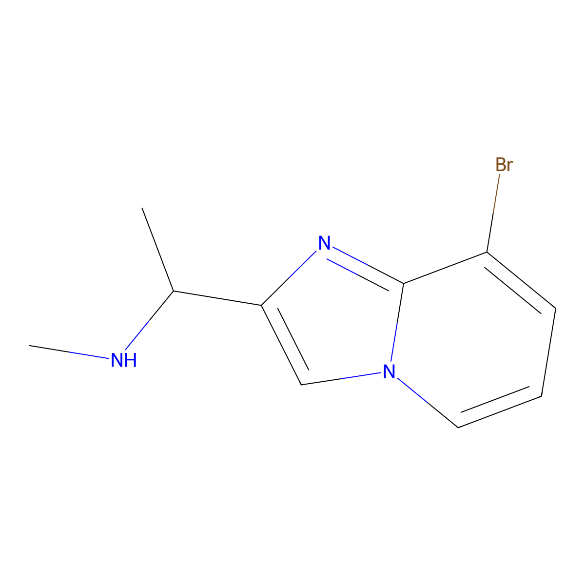 (1-{8-Bromoimidazo[1,2-a]pyridin-2-yl}ethyl)(methyl)amine molecular structure, CAS 1507735-14-9