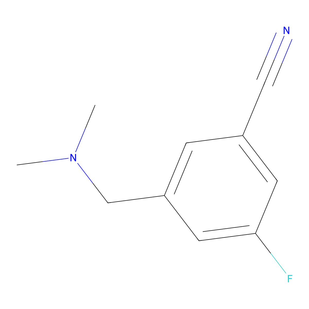 3-[(Dimethylamino)methyl]-5-fluorobenzonitrile molecular structure, CAS 1507740-64-8
