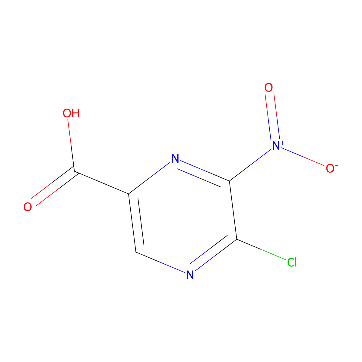 5-Chloro-6-nitropyrazine-2-carboxylic acid molecular structure, CAS 1507759-83-2
