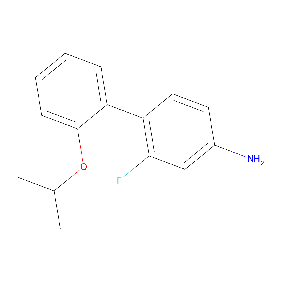 2-Fluoro-2'-(1-methylethoxy)[1,1'-biphenyl]-4-amine molecular structure, CAS 1507761-78-5