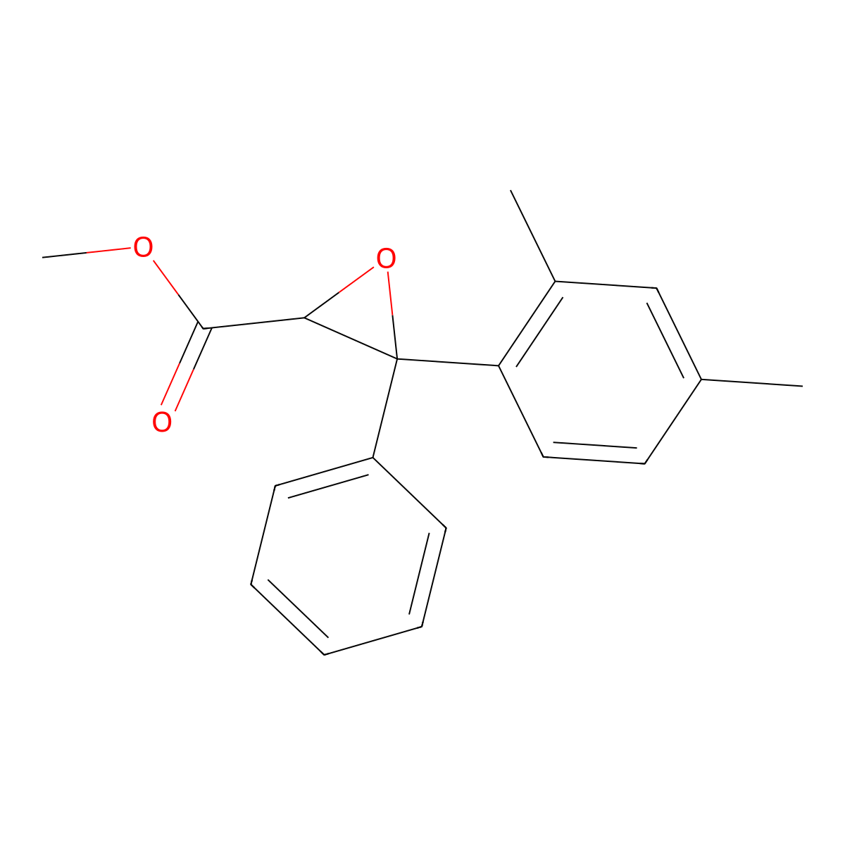 Methyl 3-(2,4-dimethylphenyl)-3-phenyloxirane-2-carboxylate molecular structure, CAS 1507762-64-2