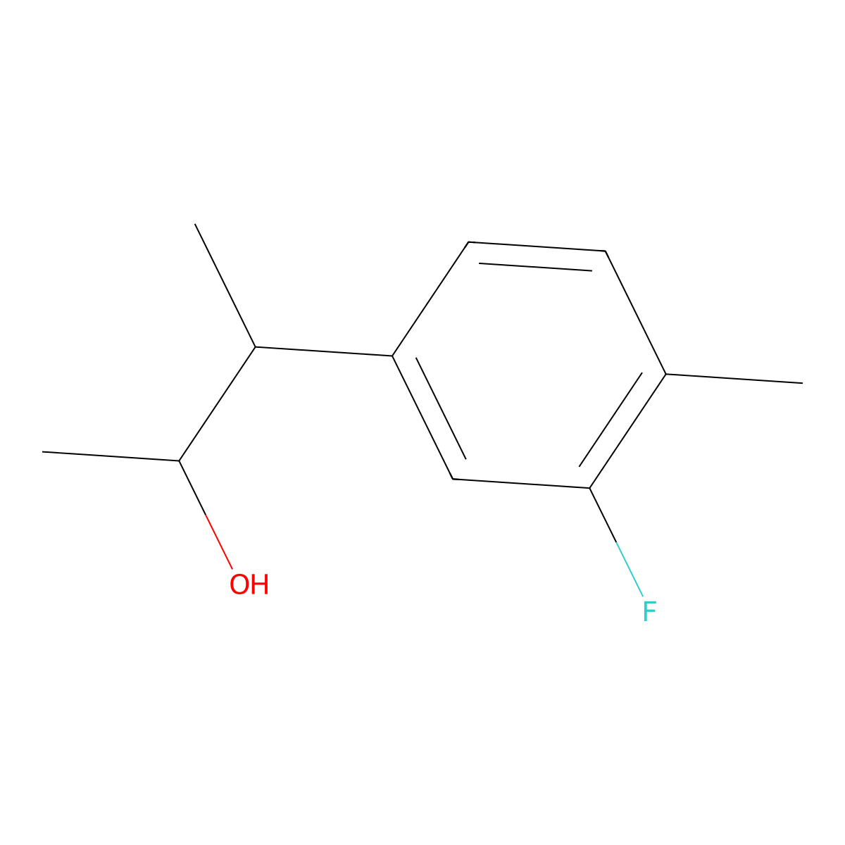 3-(3-Fluoro-4-methylphenyl)butan-2-ol molecular structure, CAS 1507772-81-7