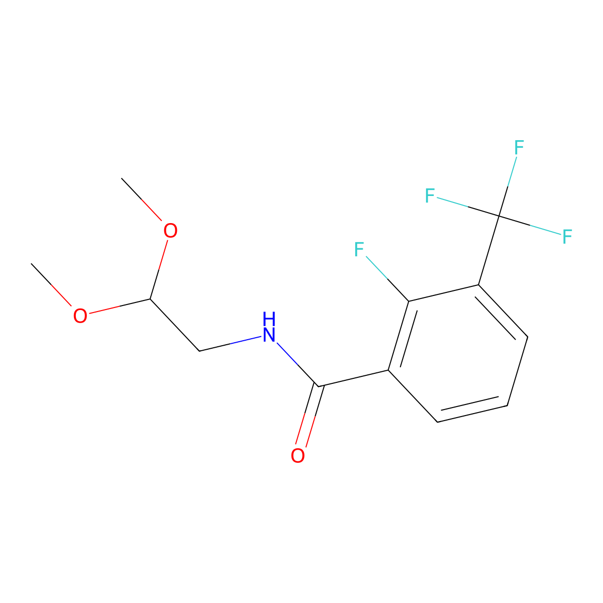 N-(2,2-Dimethoxyethyl)-2-fluoro-3-(trifluoromethyl)benzamide molecular structure, CAS 1507773-01-4