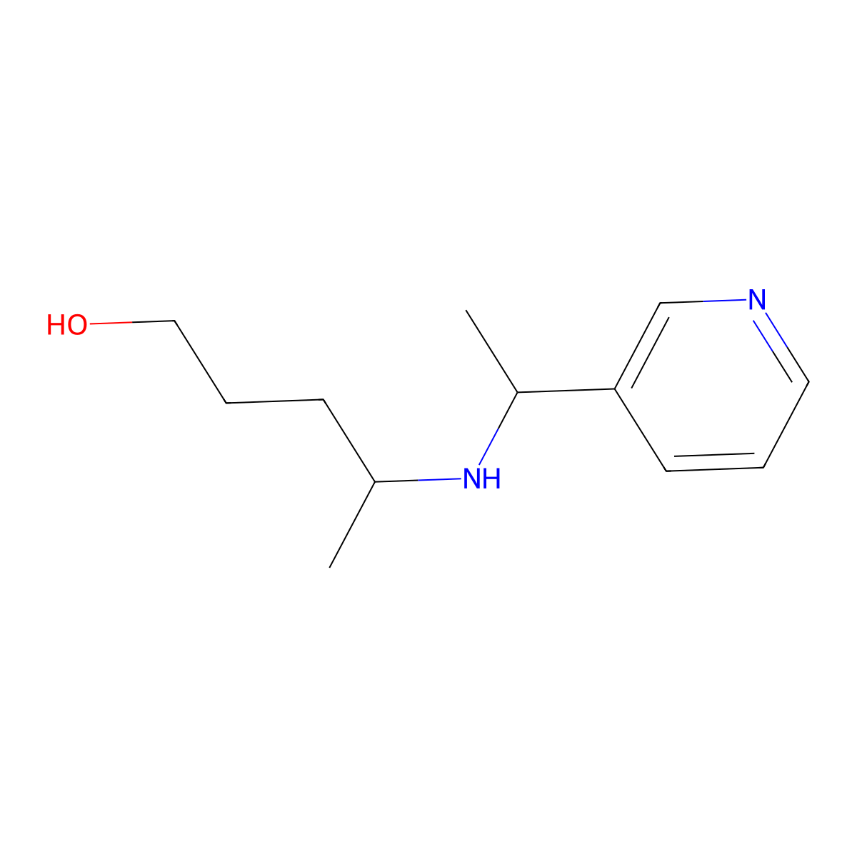 4-{[1-(Pyridin-3-yl)ethyl]amino}pentan-1-ol molecular structure, CAS 1507787-66-7