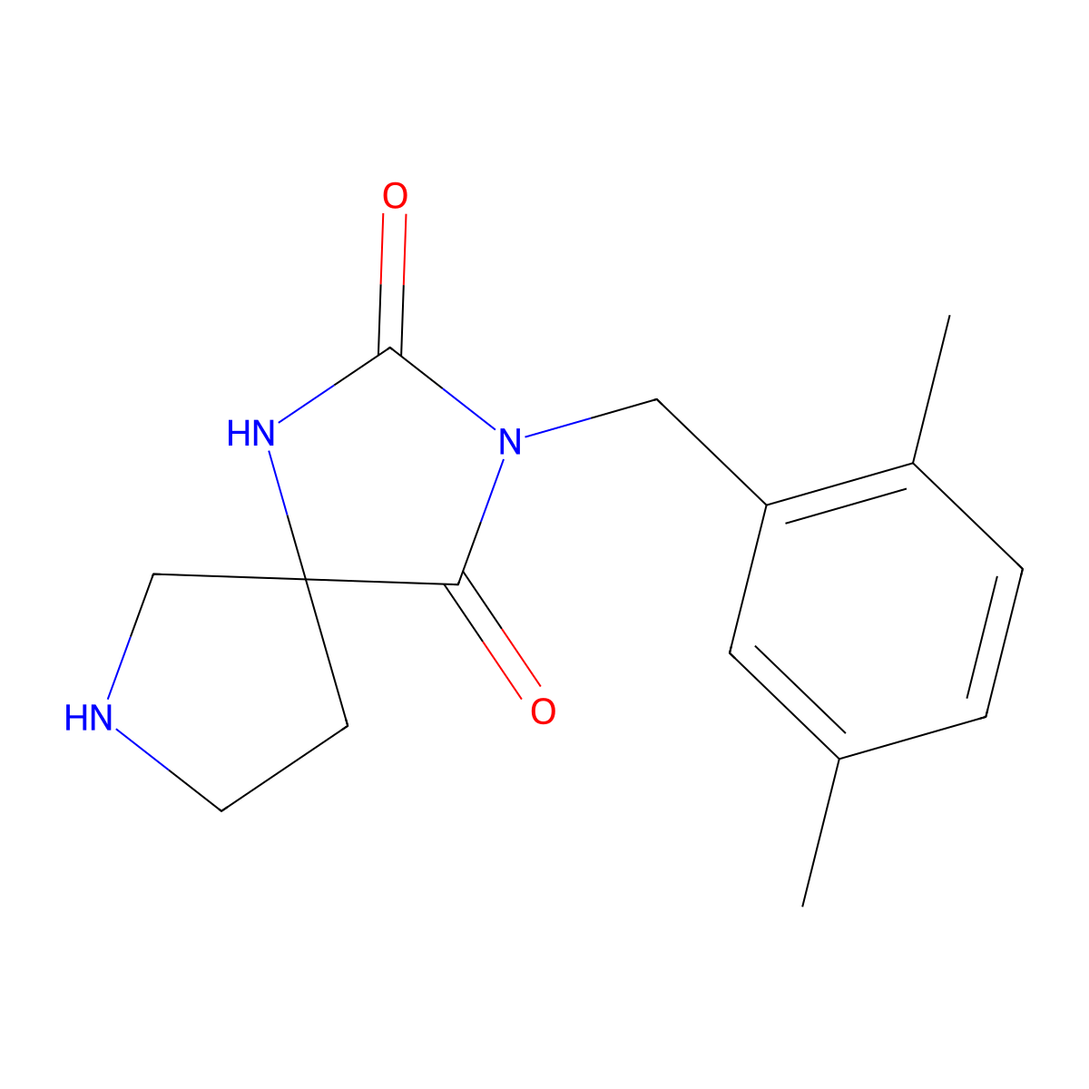3-(2,5-Dimethylbenzyl)-1,3,7-triazaspiro[4.4]nonane-2,4-dione molecular structure, CAS 1507799-76-9