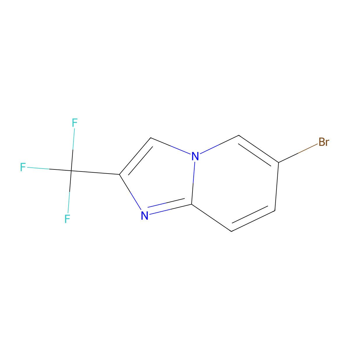 6-Bromo-2-(trifluoromethyl)imidazo(1,2-a)pyridine molecular structure, CAS 150780-40-8