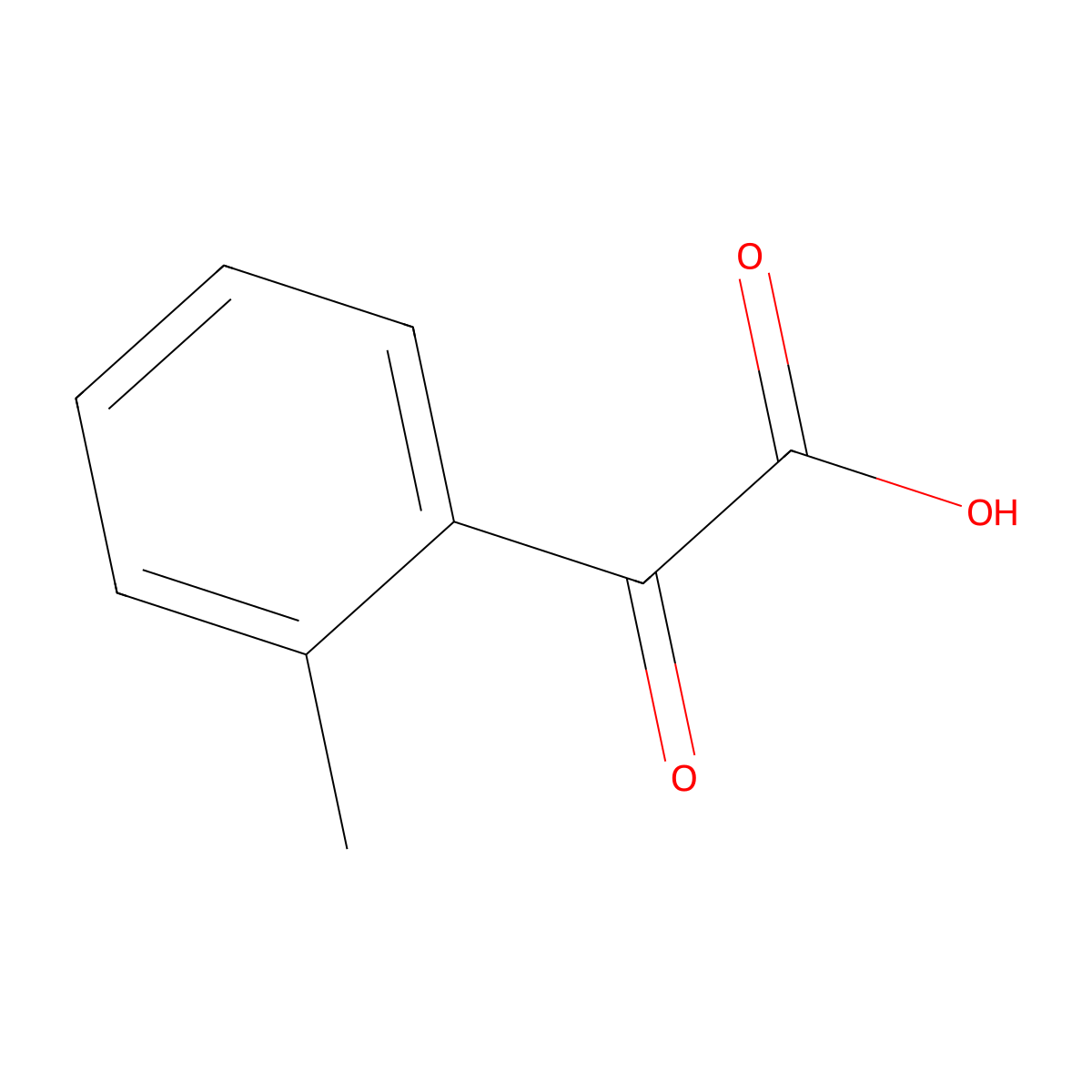 2-Methyl-a-oxo-benzeneacetic acid molecular structure, CAS 150781-72-9