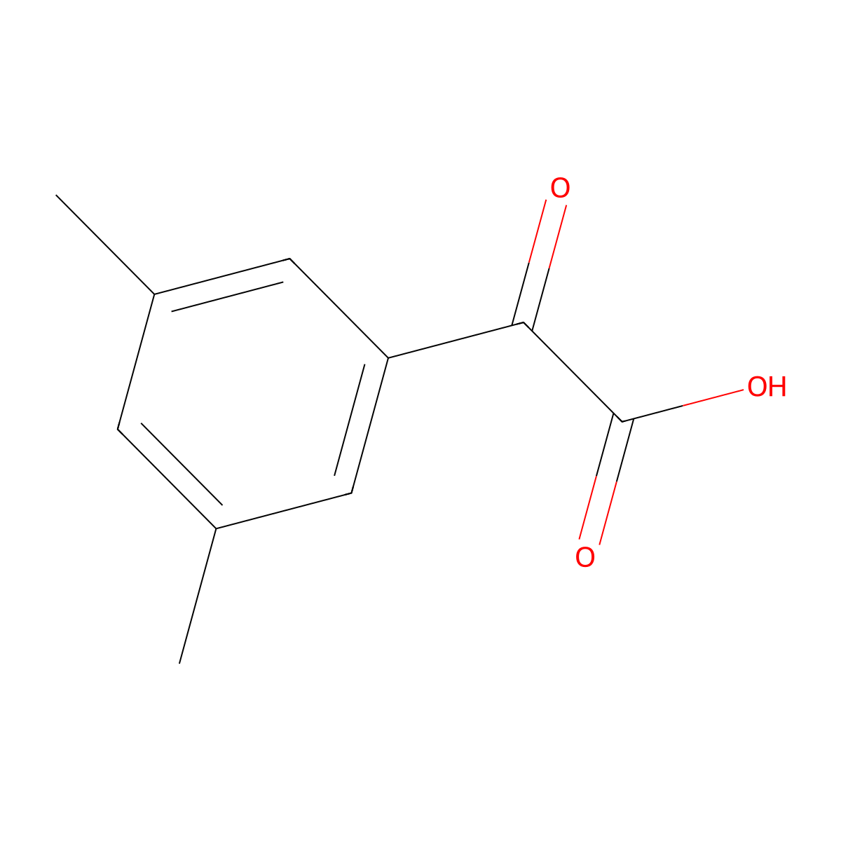 (3,5-Dimethylphenyl)glyoxylic acid molecular structure, CAS 150781-73-0