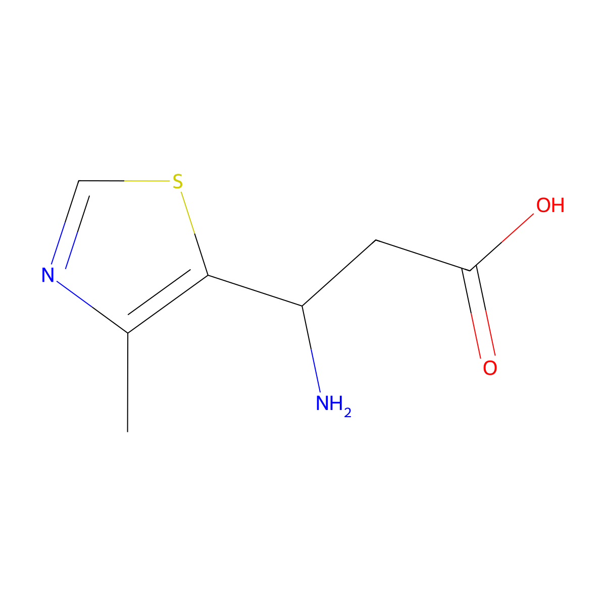 3-Amino-3-(4-methyl-5-thiazolyl)propionic Acid molecular structure, CAS 1507812-87-4