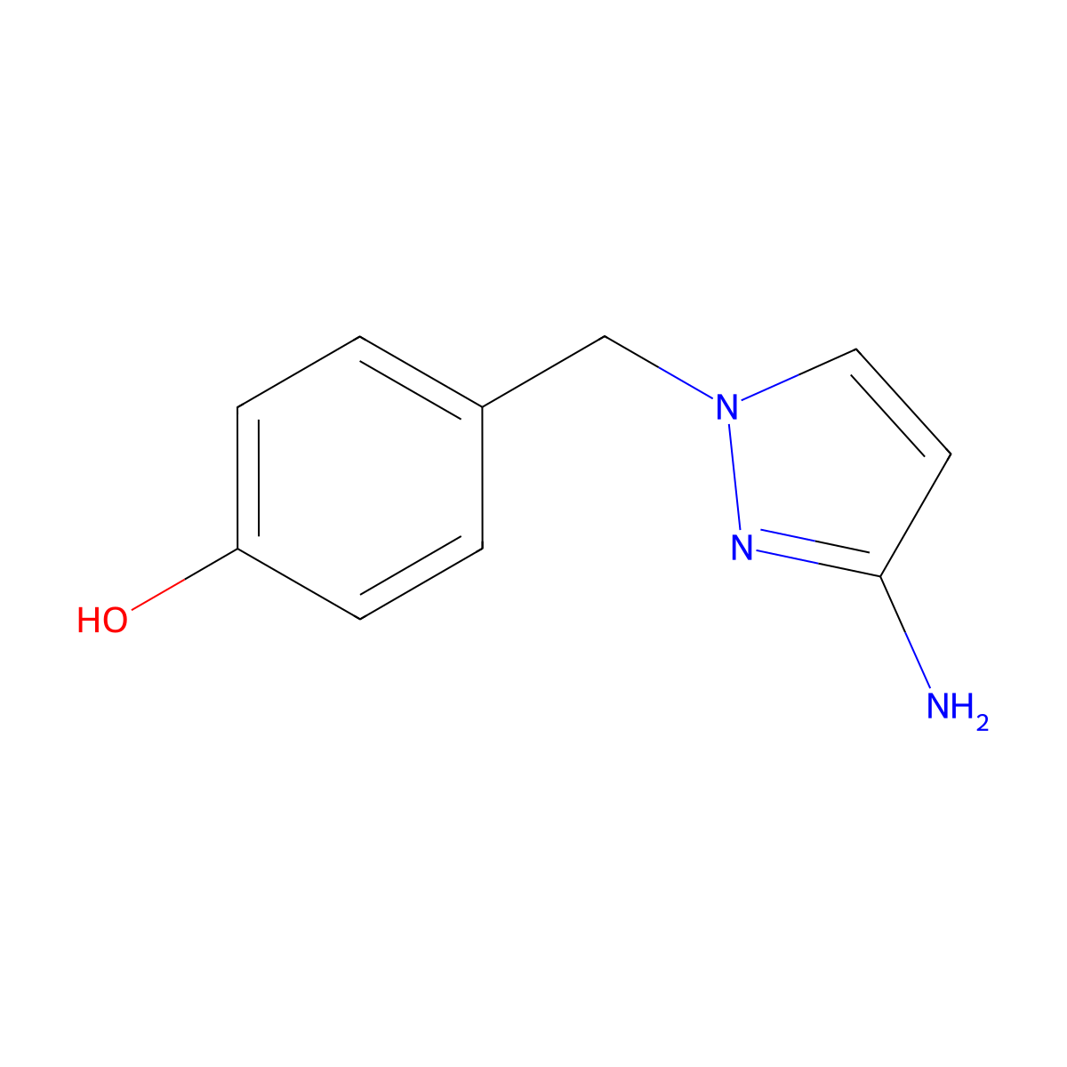 4-[(3-Amino-1H-pyrazol-1-YL)methyl]phenol molecular structure, CAS 1507818-18-9