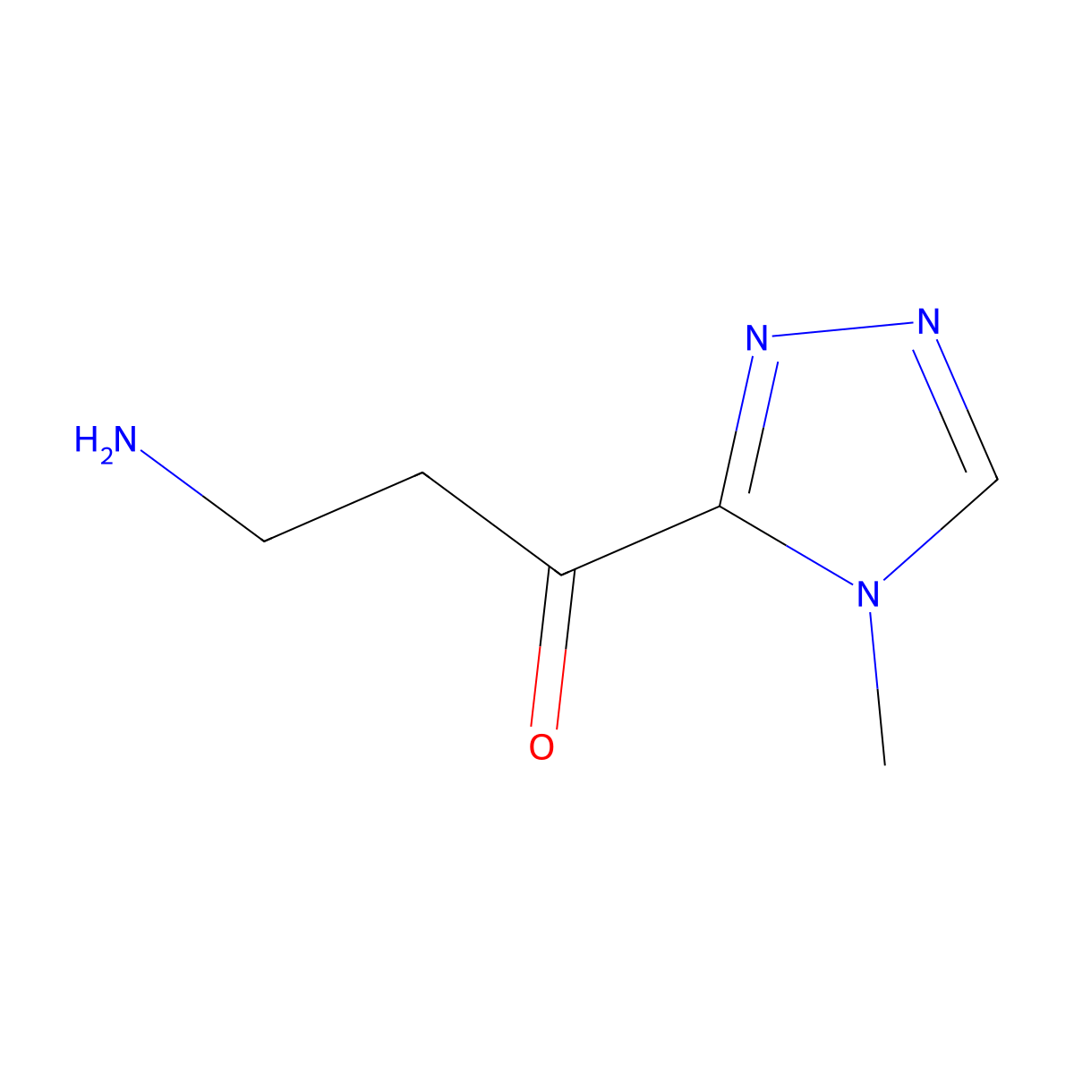 3-Amino-1-(4-methyl-4H-1,2,4-triazol-3-yl)propan-1-one molecular structure, CAS 1507820-50-9