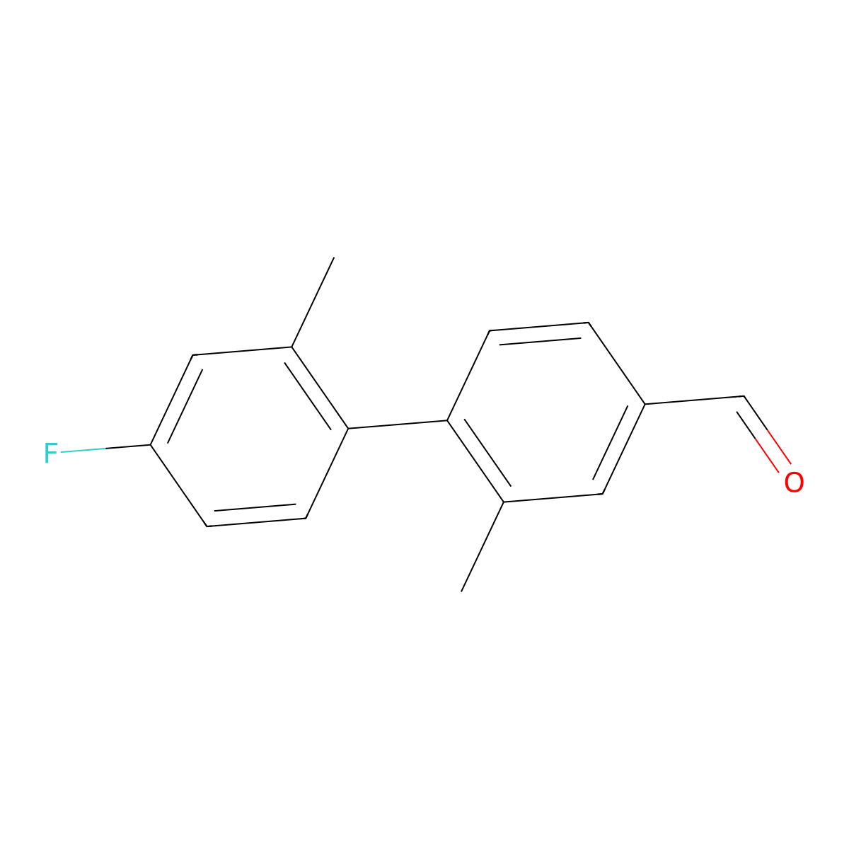 4-(4-Fluoro-2-methylphenyl)-3-methylbenzaldehyde molecular structure, CAS 1507821-47-7