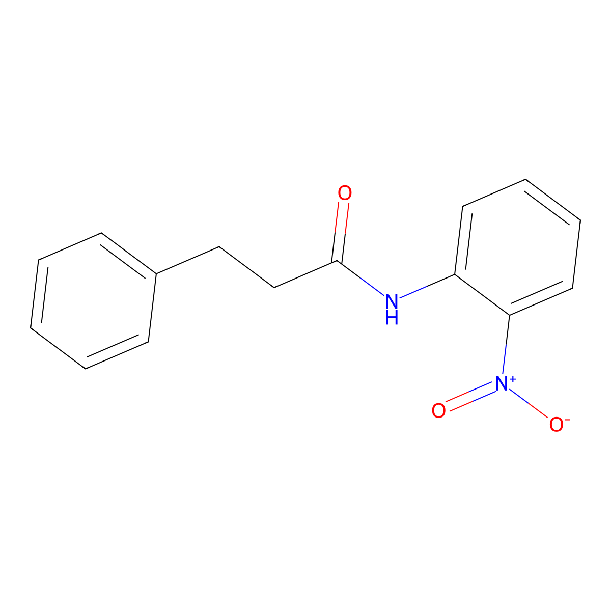 N-(2-nitrophenyl)-3-phenylpropanamide molecular structure, CAS 150783-32-7