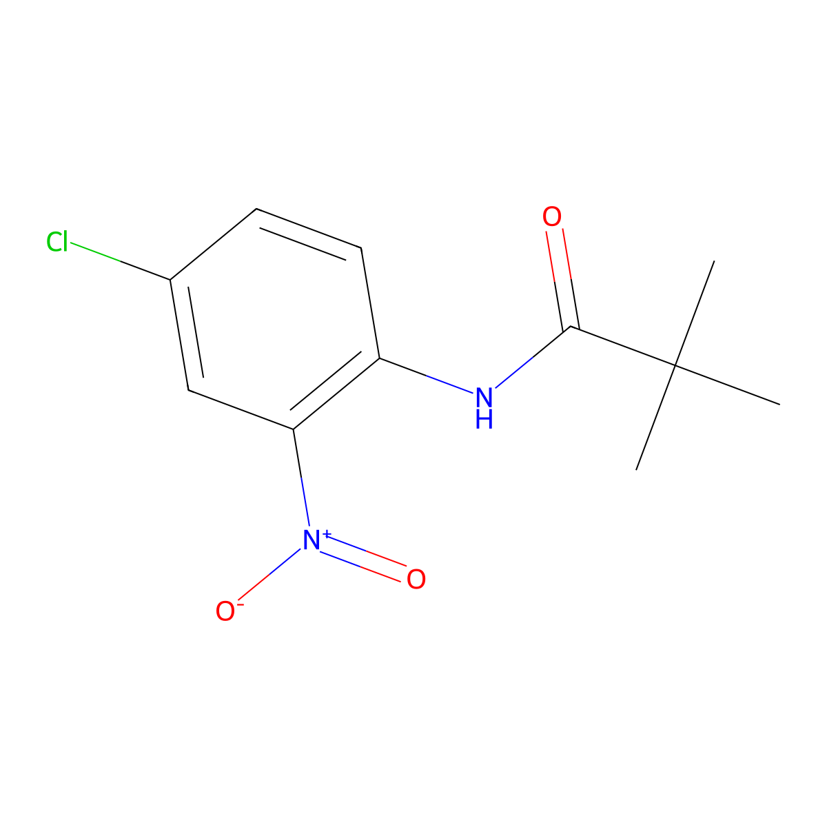 N-(4-chloro-2-nitrophenyl)-2,2-dimethylpropanamide molecular structure, CAS 150783-39-4